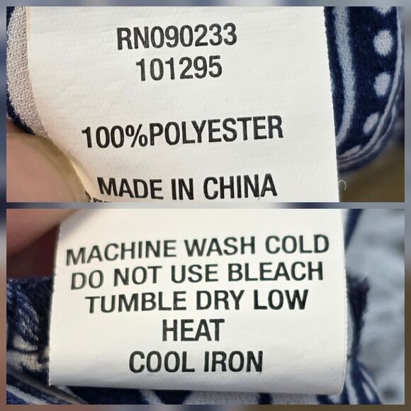 💛PacSun Blue & White Floral Print Lace Lined Sleeveless Top Small - Picture 10 of 10